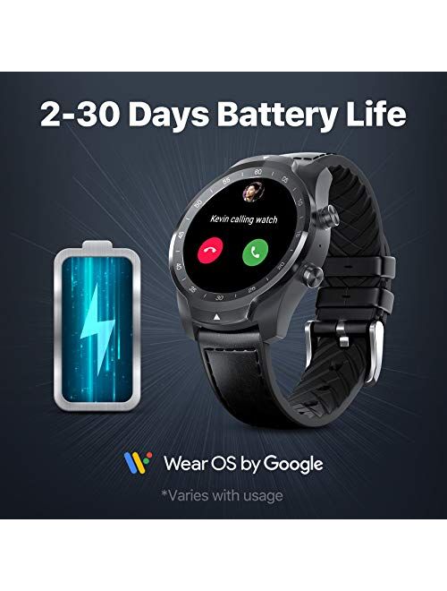 TicWatch Pro S smartwatch with 1GB RAM Memory Built-in GPS IP68 Waterproof 24h Heart Rate Monitoring Sleep Tracking Wear OS by Google smartwatch for Men and Women