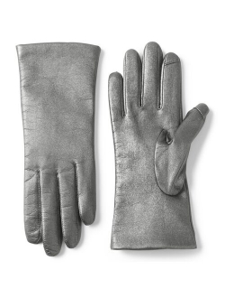 Touch Screen Compatible Leather Gloves with Cashmere Lining