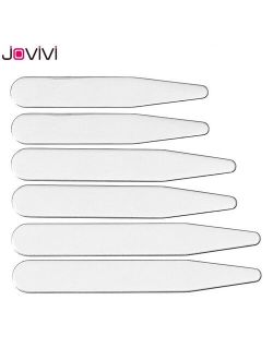 Jovivi Stainless Steel Shirts Collar Stays Bones For Mens Dress Shirt Business Party Jewelry 2.2"+2.5"+2.75"inches 6pcs