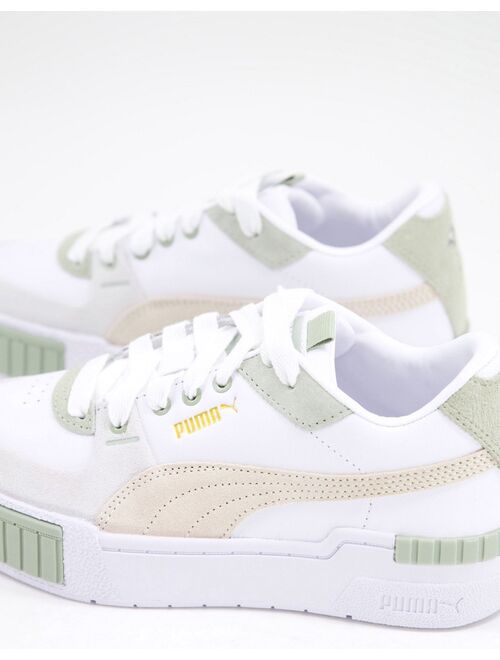PUMA Cali Sport Mix  in white and sage
