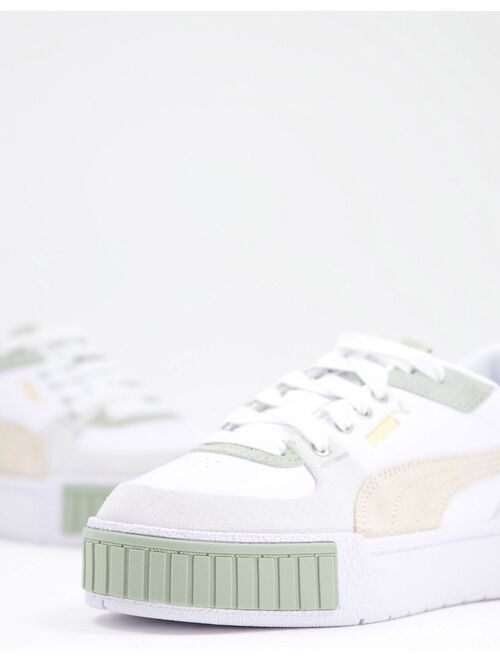 PUMA Cali Sport Mix  in white and sage