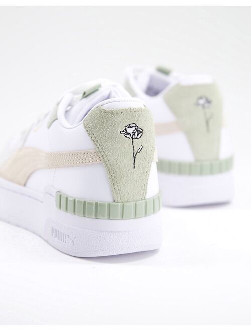 PUMA Cali Sport Mix  in white and sage