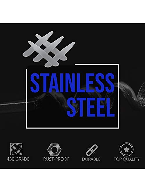 Metal Collar Stays for Men – 40 Dress Shirt Collar Stays for Men, 3 Sizes in a Divided Sapphire Box by Quality Stays