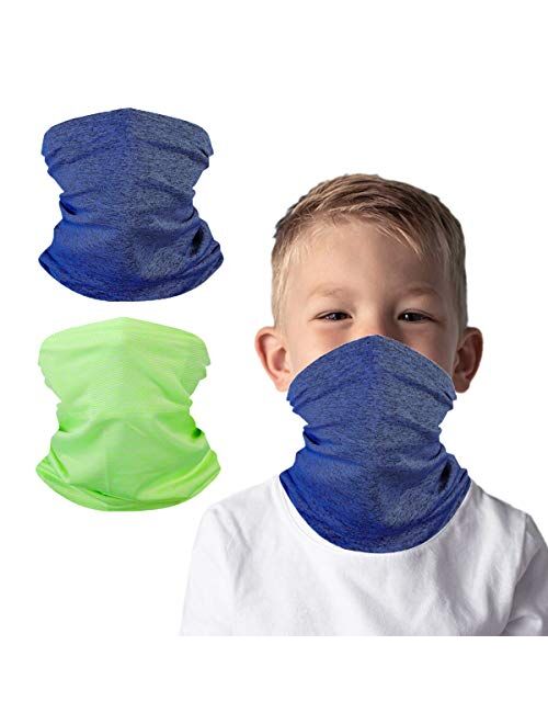 Kids Face Cover Neck Gaiter for Cycling Hiking Fishing Sport Outdoor, Washable and Reusable