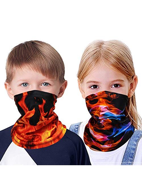 Kids Face Mask Neck Gaiter Kids Face Scarf Mask Summer Dust Bandana