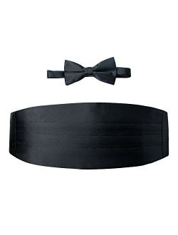 Men's Cummerbund and Bow Tie Set