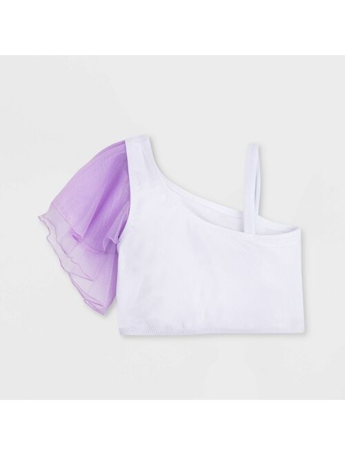 Girls' Disney Frozen 2 3pc Midkini Set - White/Purple - Disney Store