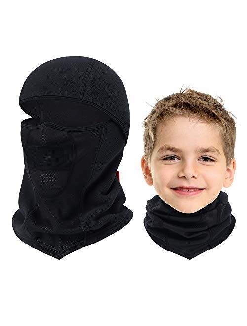 6-10 Years Kids Balaclavas Breathable Face Cover Stretchable Neck Gaiter Tube Sun Protection Bandanas for Girls Boys 