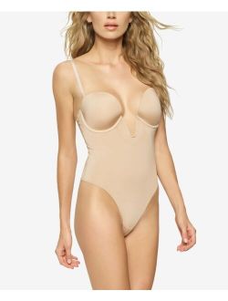 Body Veil Plunge Bodysuit with Convertible Straps