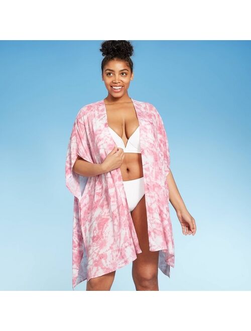 Women's Duster Cover Up - Shade & Shore™ Dusty Mauve Tie-Dye