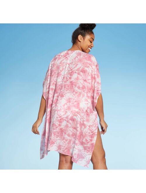 Women's Duster Cover Up - Shade & Shore™ Dusty Mauve Tie-Dye