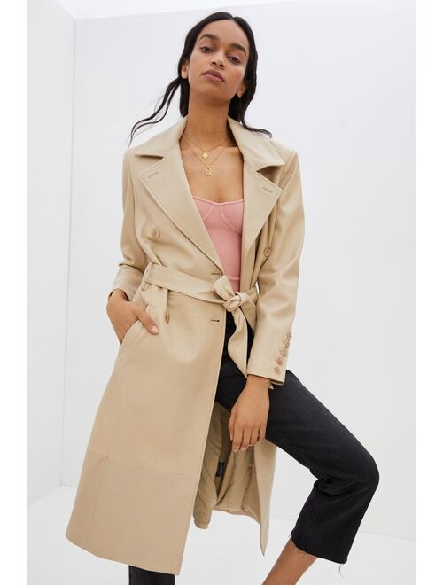 Lamarque Erma Leather Trench Coat
