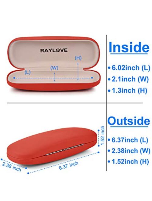 Raylove Unisex Hard Shell Eyeglasses Cases, Protective Case For Glasses