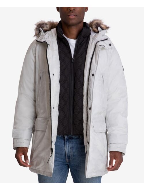 Michael Kors Men's Hooded Bib Snorkel Parka Coat, Created for Macy's