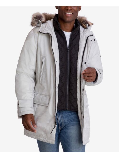 Michael Kors Men's Hooded Bib Snorkel Parka Coat, Created for Macy's