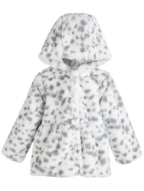 First Impressions Toddler Girls Snow Leopard Coat, Created for Macy's