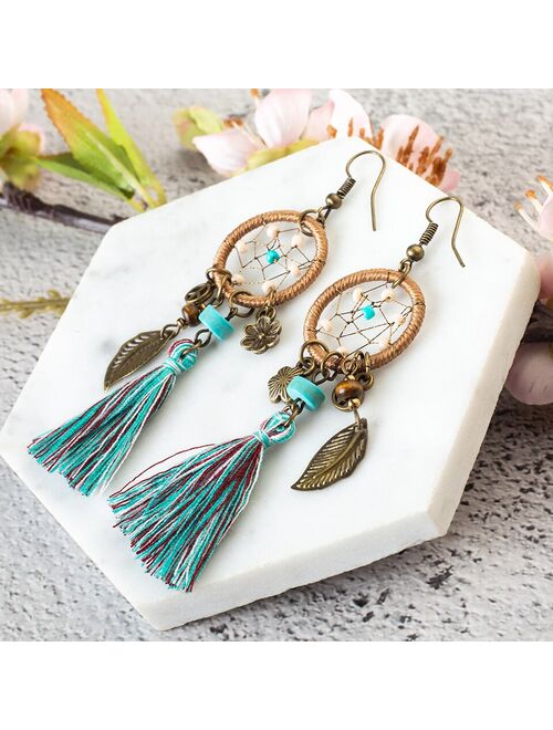 2020 Luxury Women Bohemian Ethnic Drop Earrings Vintage Boho Wedding Dangle Earrings Hanging for Women Jewelry Accessories