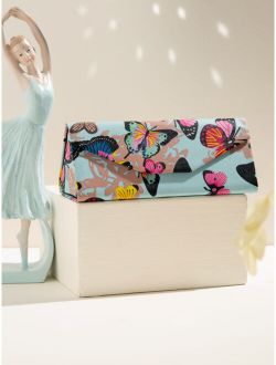 Butterfly Print Glasses Case