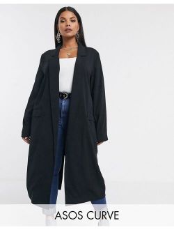 Curve soft duster in black