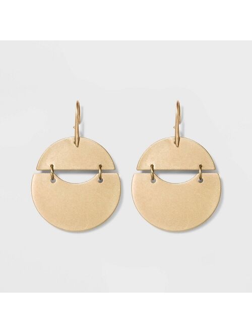 Rounded Shaky Drop Earrings - Universal Thread™ Gold