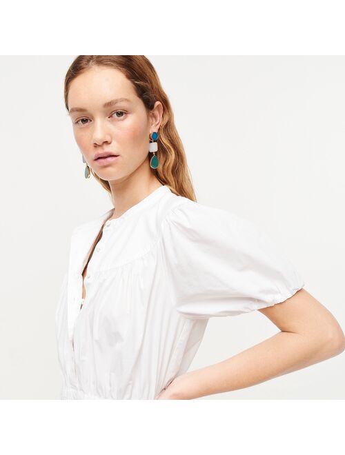 J.Crew Triple drop framed agate earrings