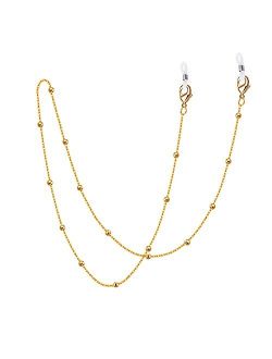 DayOfShe Mask Chain Lanyards 18K Gold Plated Mask Holders Around Neck for Women 26-28 Inches Eye Glasses Accessory Chain
