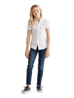 Big Girls Solid Oxford Top