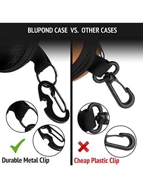 BLUPOND Sunglasses Case Semi Hard EVA Shell with Metal Hanging Hook Belt Clip Sun Glasses Storage