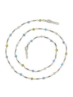 Beaded Eyeglass Chain Holder, Face Mask Lanyard Holder, Fashion Lanyard Necklace in Silver or Gold