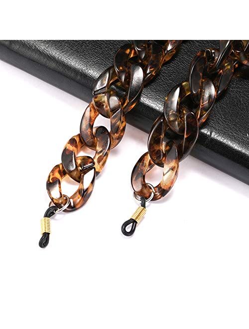 LIKGREAT Wild Leopard Eyeglass Chain Personalized Reading Glass Holder for Women Long Necklace Fashion Accessories