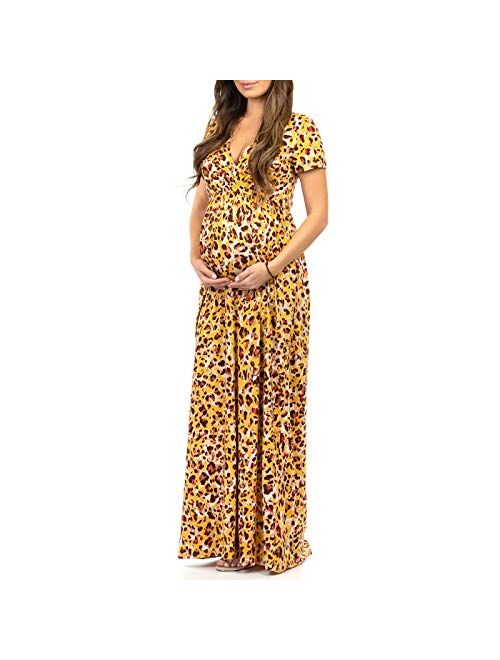 Mother Bee Maternity Maternity Short Sleeve Dress - Made in USA