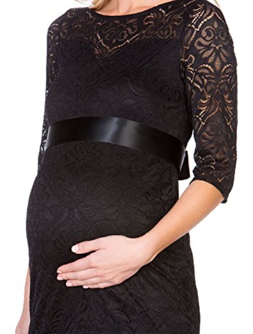 My Bump Women's Premium Lace Baby Shower Party Knee Length Maternity Dress