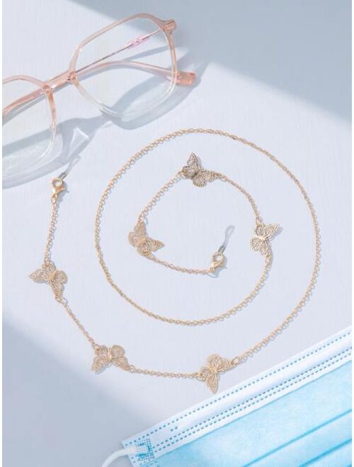 Shein Butterfly Decor Glasses Chain