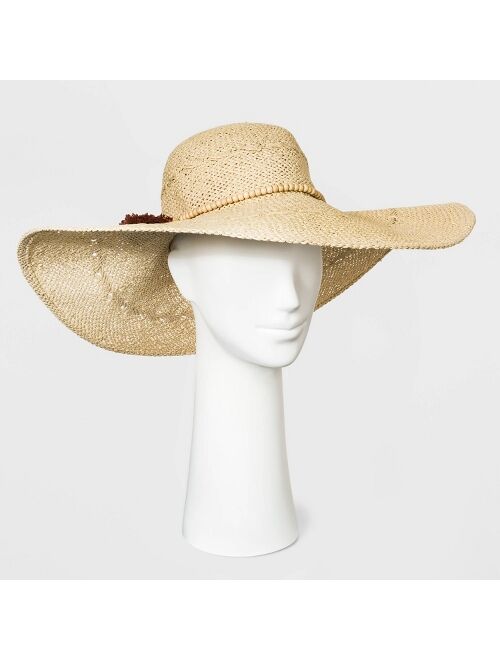 Women's Paper Straw Floppy Hat - A New Day™ Natural