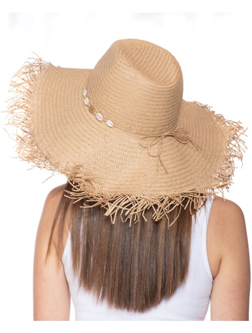 INC International Concepts Oversized Fedora-Top Frayed Floppy Hat, Created for Macy's