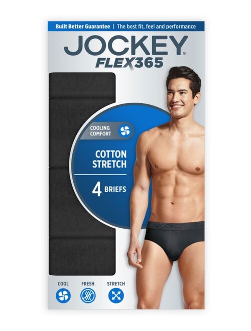 Jockey Men's Flex 365 Cotton Stretch Brief 4 pack