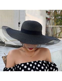 2020 New Sun Hats for Women Girls Wide Brim Floppy Straw Hat Summer Bohemia Beach