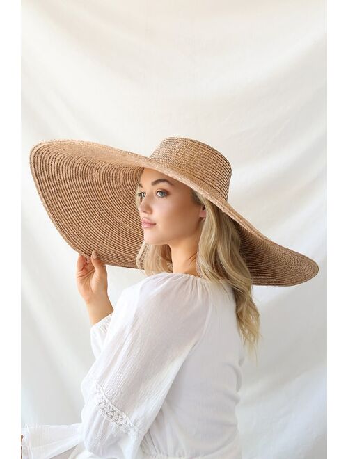 Lulus Spot in the Shade Natural Oversized Straw Hat