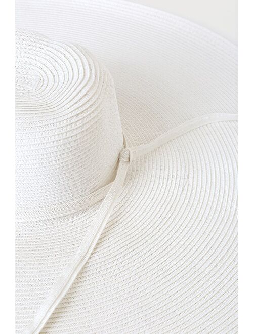 San Diego Hat Company San Diego Hat Co. Vacay Away White Oversized Sun Hat