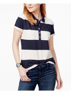 Tommy Hiifiger Cotton Striped Short Sleeves Polo T-shirt