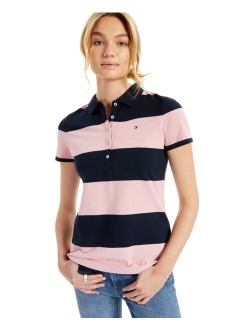Tommy Hiifiger Cotton Striped Short Sleeves Polo T-shirt
