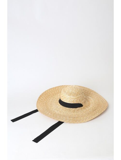 Lulus On the Playa Beige Oversized Straw Hat