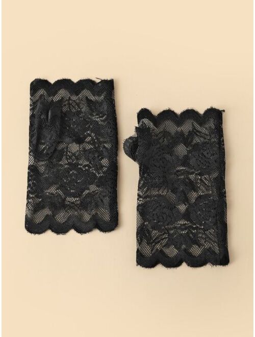 Shein Solid Lace Gloves