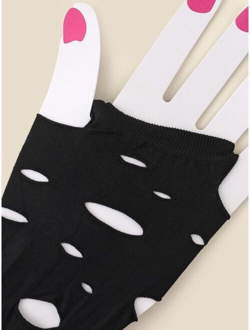 Shein Hollow Out Long Gloves