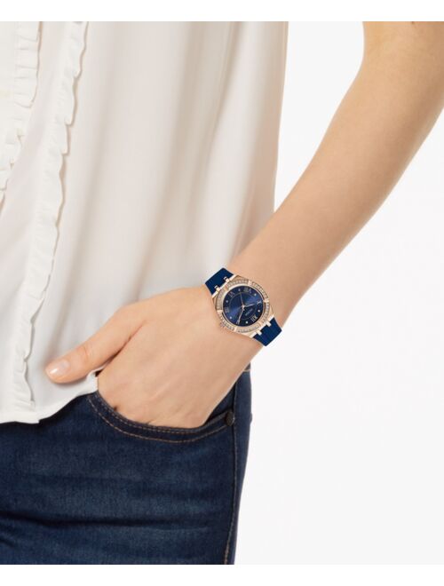 Guess Women's Blue Silicone Strap Watch 36mm