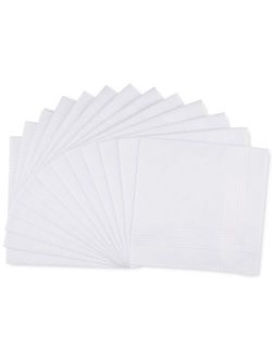 Mens 13-Pc. White Border-Stripe Handkerchief Set, Created for Macy's