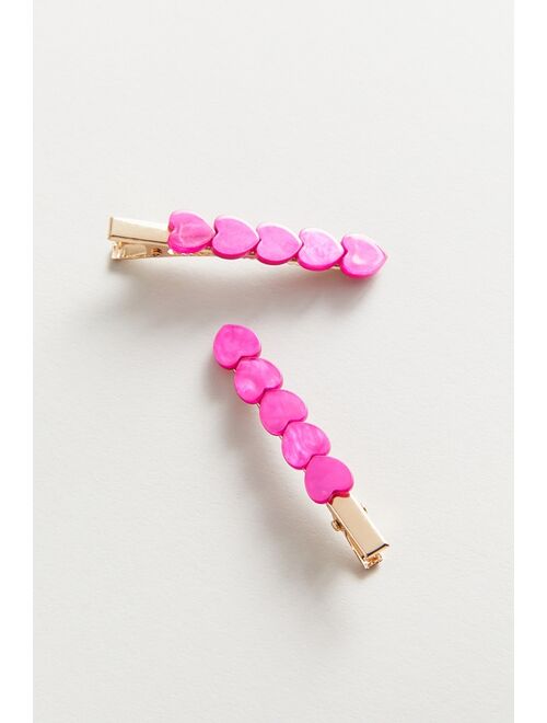 Urban Outfitters Heart Alligator Clip Set