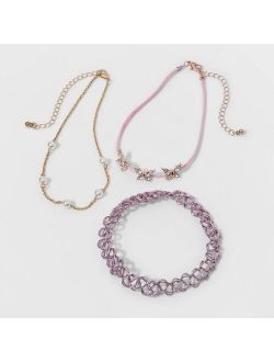 Girls' Stretch Choker Butterfly Necklace - Cat & Jack Gold