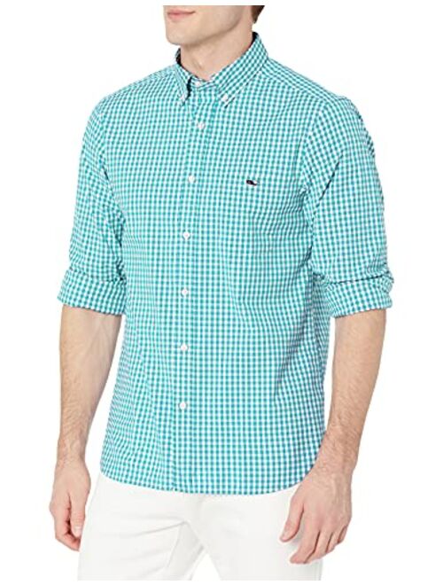 Vineyard Vines Men's Classic Fit Gingham Shirt in Stretch Cotton