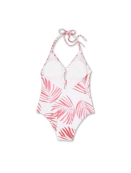 Women's Knot-Front One Piece Swimsuit - Sea Angel White